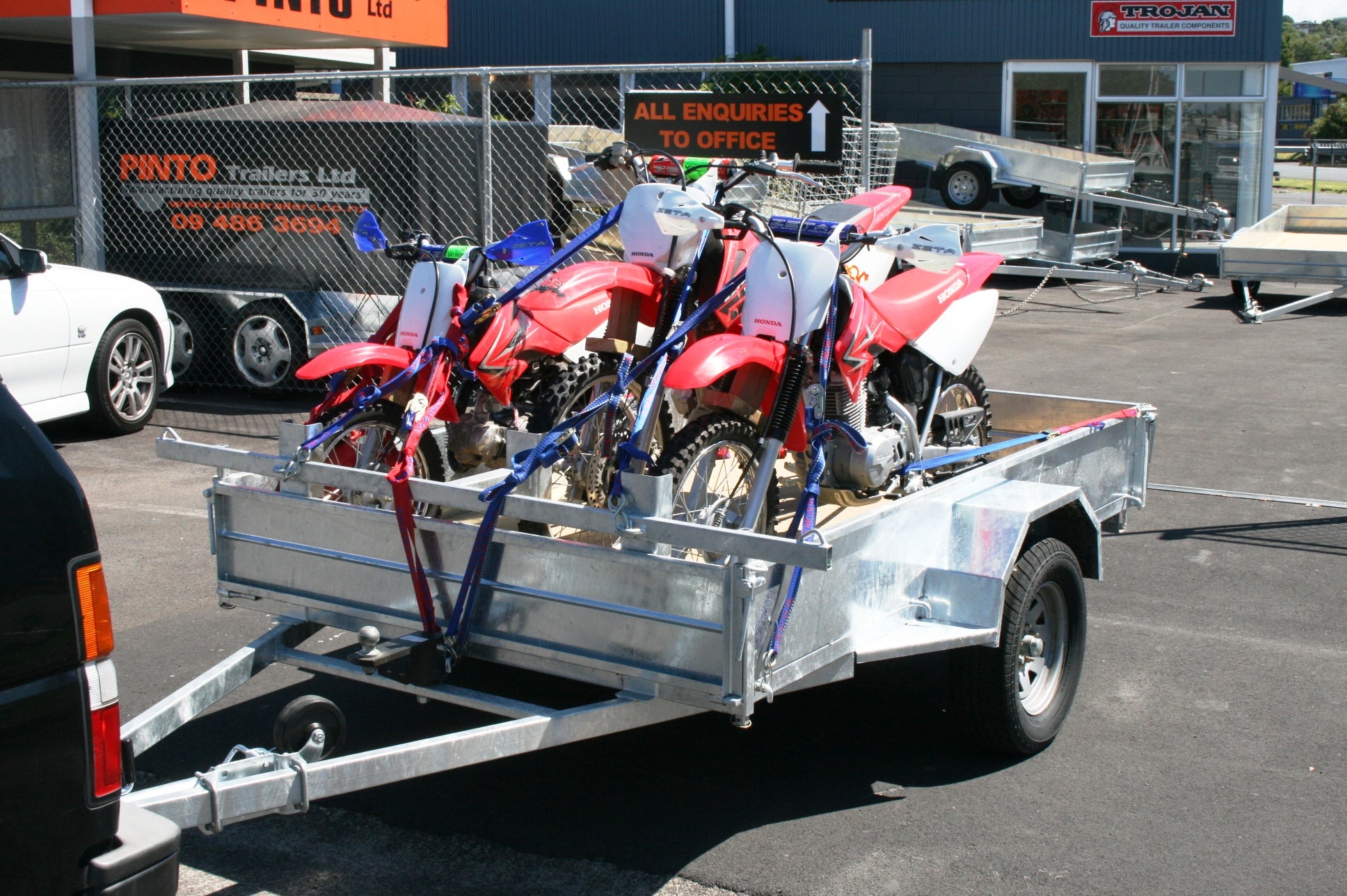 Motorbike Ute Racks Trailer Motorbike Racks NZ | Pinto Trailer Accessory — Pinto Trailers