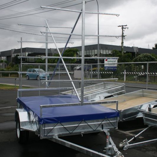 Boat Frame on Pinto Trailer